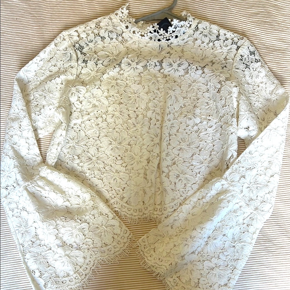 Atina Cristina NWT Elegant White Lace Top